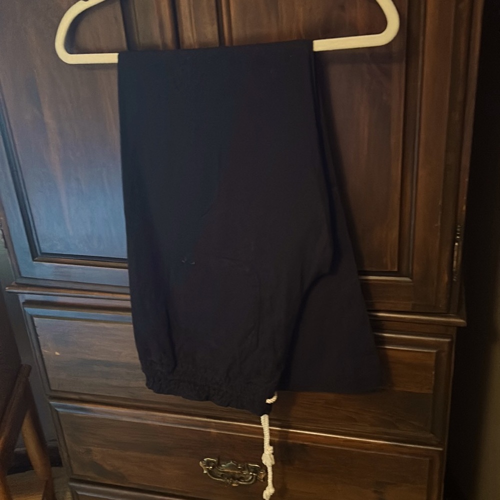 Linen, low rise pants